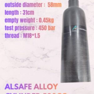 Tabung Alsafe 580cc drat m18 OD58