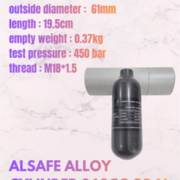 Tabung Alsafe Komposit 360cc OD61 Drat M18