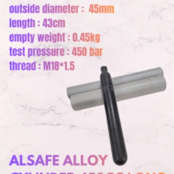 Tabung Alsafe Komposit 450cc OD45 drat M18