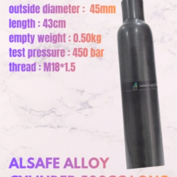 Tabung Alsafe Komposit 500cc OD45 drat M18